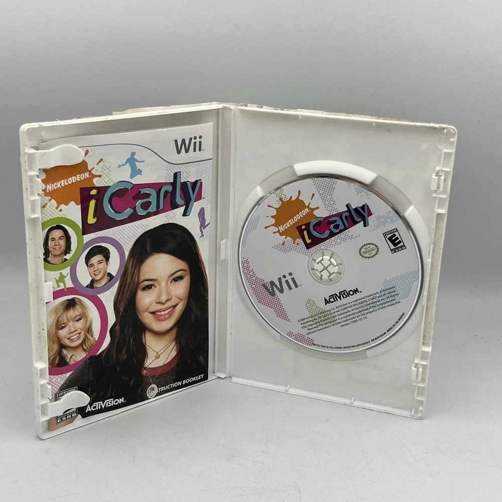 iCarly (Nintendo Wii, 2009) Complete w/ Manual - Tested Working - Damaged Case‎